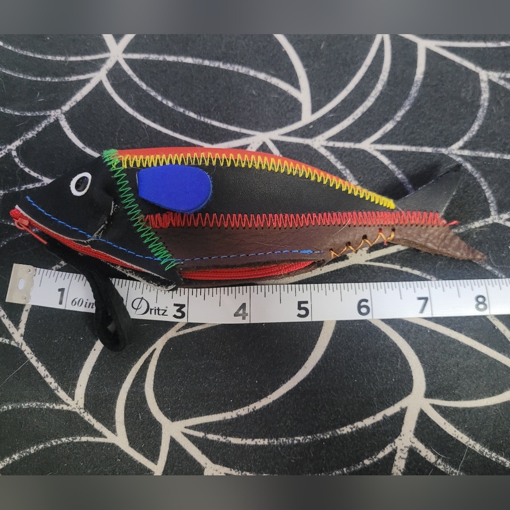 Vibrant Multicolor Fish Cojn Purse